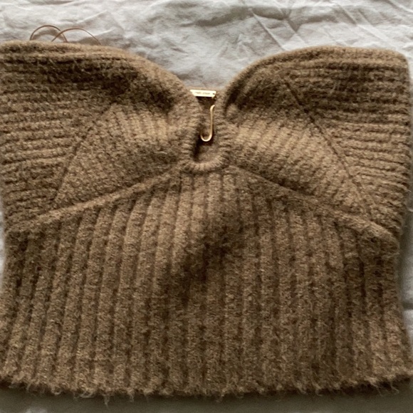 CULT GAIA knit Ellison tube top. In Champaign. - Picture 3 of 8